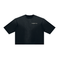 Oversized A Sunfade Tee by THIRSTY-A in Black, front view.