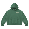 First Light Hoodie by THIRSTY-A in Dark Green, front view.
