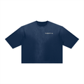 Oversized A Sunfade Tee by THIRSTY-A in Navy Blue, front view.