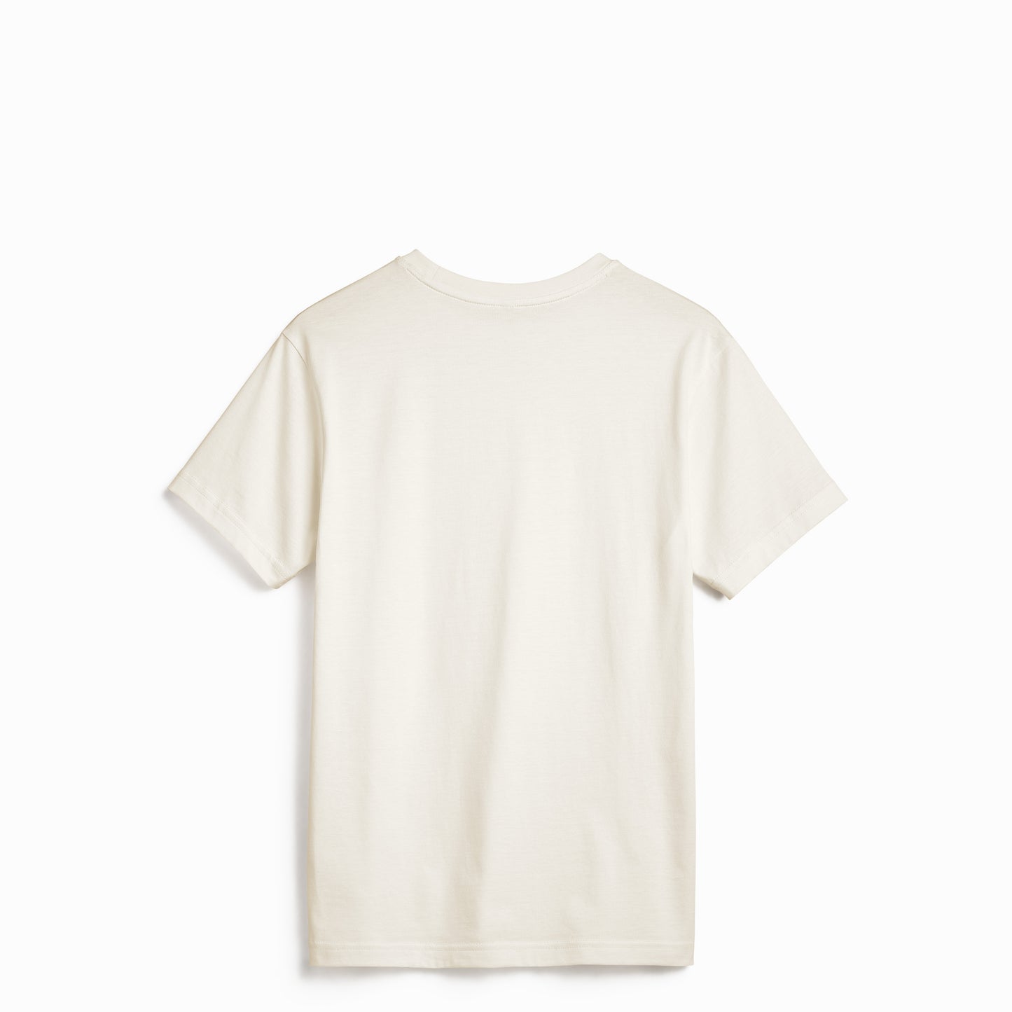Back view of Alys SUPIMA® cotton short sleeve t-shirt with a relaxed fit, laid flat on a white background. Premium tee by Dune + Tide.