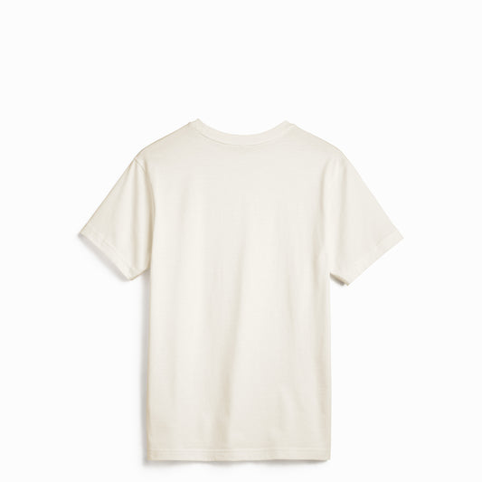 Back view of Alys SUPIMA® cotton short sleeve t-shirt with a relaxed fit, laid flat on a white background. Premium tee by Dune + Tide.