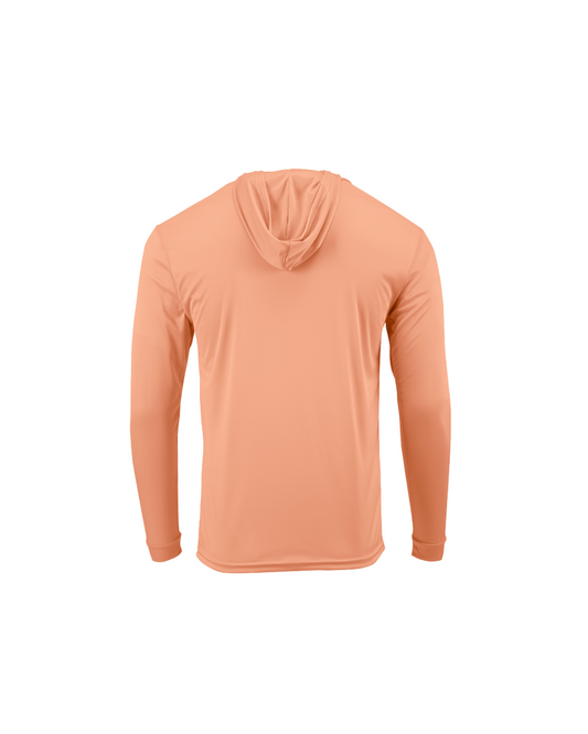 Youth Coral Performance Hoodie with Dune + Tide Shoulder Logo back