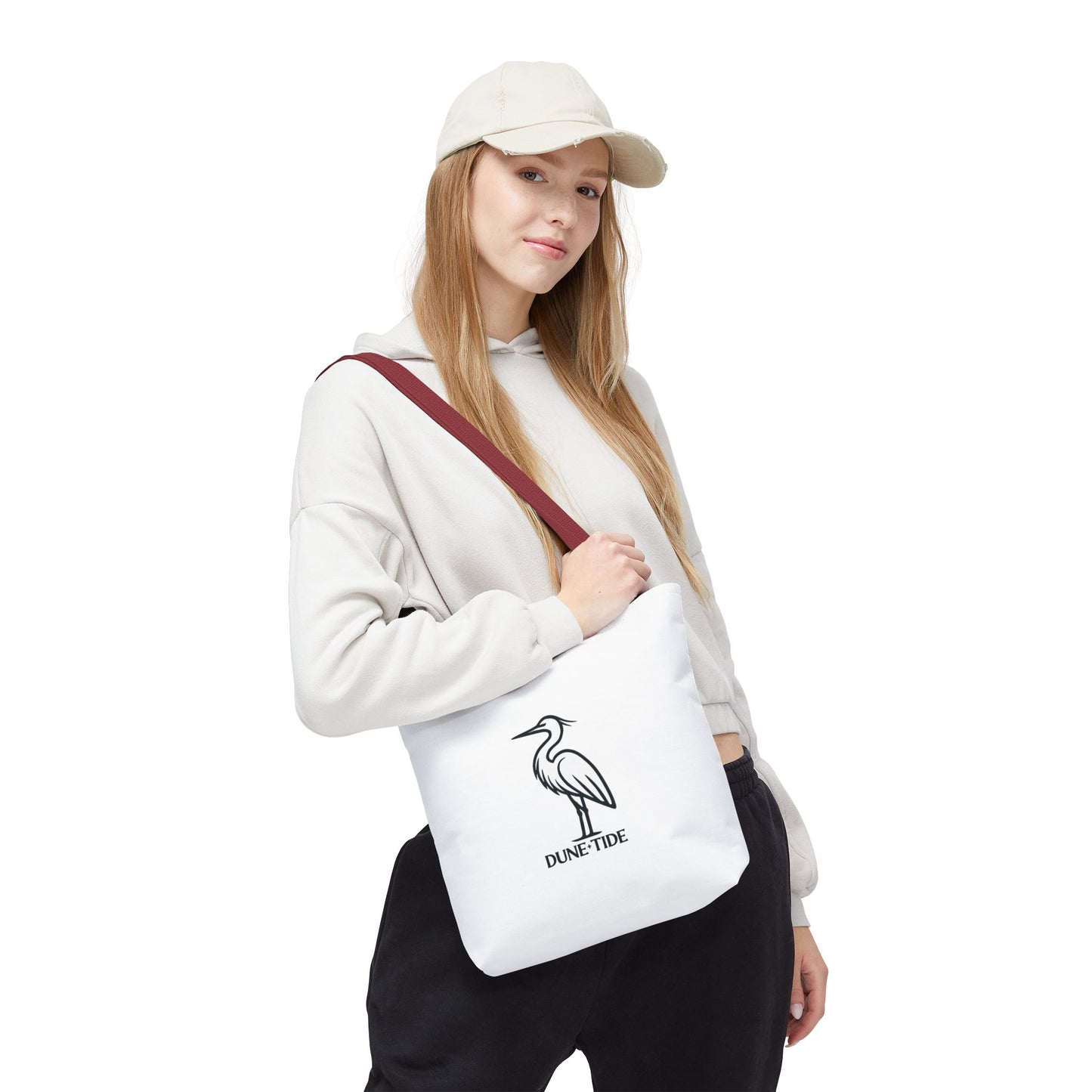 Dune Tide Heron Tote Bag — Coastal Canvas Tote