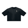 Heron Statement Sunfade Tee by THIRSTY-A in Black, front view.