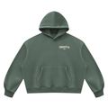 First Light Hoodie by THIRSTY-A in Washed Green, front view.