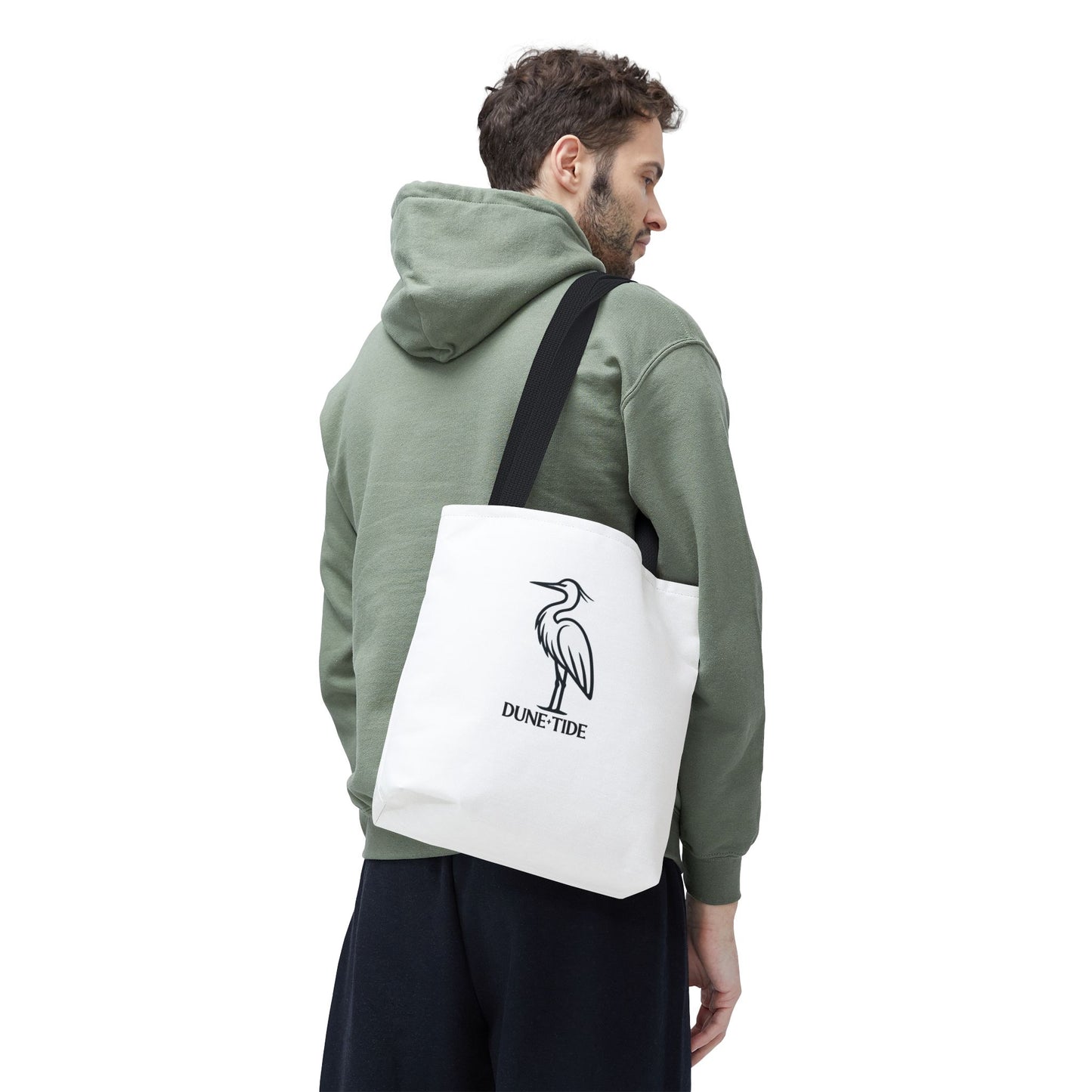 Dune Tide Heron Tote Bag — Coastal Canvas Tote