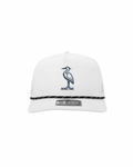 Tide 5-panel beach hat in White and Navy by Dune + Tide – coastal headwear for beach days