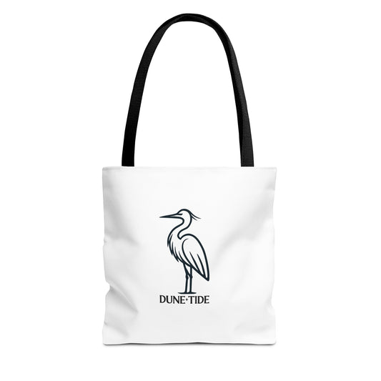 Dune Tide Heron Tote Bag — Coastal Canvas Tote