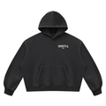 First Light Hoodie by THIRSTY-A in Black, front view.