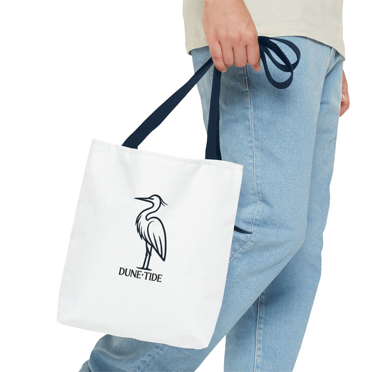 Dune Tide Heron Tote Bag — Coastal Canvas Tote